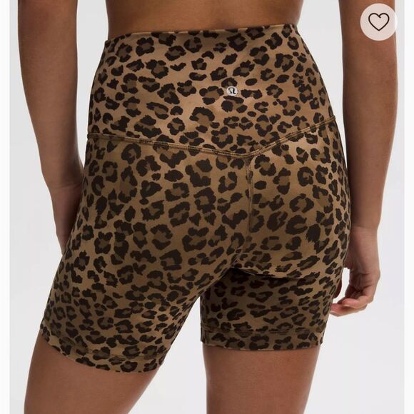 NWT 4 Align 6” No Line High-Rise Biker Yoga Shorts 6" inseam - lululemon Leopard - Picture 7 of 8